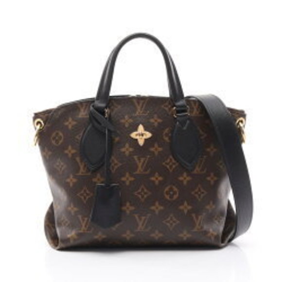 Louis Vuitton Flower Zipped Tote Leather Monogram brown black - Picture 1 of 8